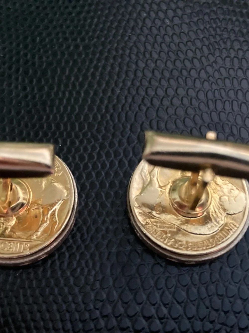 Celtic Cross UK £1 Coin Cufflinks Buffalo Nickel Backs Custom Mens